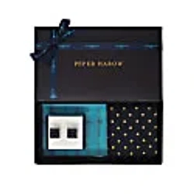 Peper Harow - Made In England Midnight Men's Pin Polka Socks & Cufflink Gift Box