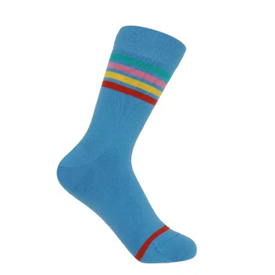 Peper Harow - Made In England Mix Tape Women's Socks – Blue