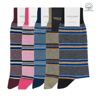 Peper Harow - Made In England Multistripe Recycled Men's Socks – Bundle