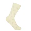 Peper Harow - Made In England Neutrals Cream Leaf Women's Socks In White