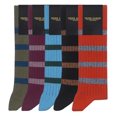 Peper Harow - Made In England Old School Men's Socks -bundle In Multi