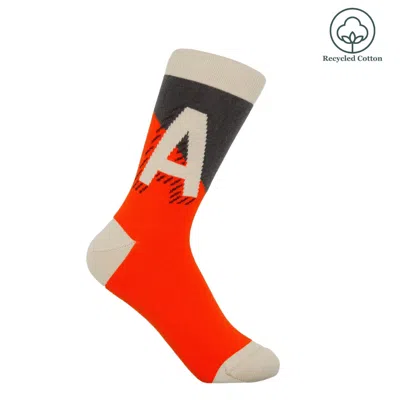 Peper Harow - Made In England Orange Alphabet Women's Socks – A
