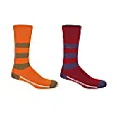Peper Harow - Made In England Orange & Red Equilibrium Men's Socks 2 Pack