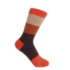 Peper Harow - Made In England Orange Block Stripe Women's Socks – Autumn In Orange