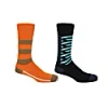 Peper Harow - Made In England Orange Equilibrium & Black Symmetry Men's Organic Socks 2 Pack In Organic