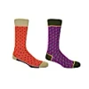 Peper Harow - Made In England Orange Pin Polka & Violet Disruption Men's Socks 2 Pack In Men's