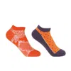 Peper Harow - Made In England Organic Polka Berry & Delicate Orange Women's Trainer Socks Bundle In Orange