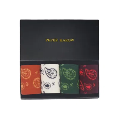 Peper Harow - Made In England Paisley Men's Gift Box In Green