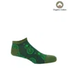 Peper Harow - Made In England Paisley Men's Trainer Socks – Green