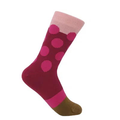 Peper Harow - Made In England Pink Eleanor Women's Socks – Raspberry In Red