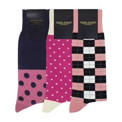 Peper Harow - Made In England Pink / Purple Pink Men Bundle In Pink/purple