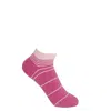 Peper Harow - Made In England Pink / Purple Retro Stripe Women's Trainer Socks – Pink