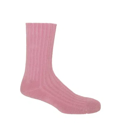 Peper Harow - Made In England Pink / Purple Ribbed Men's Bed Socks – Pink In Multi