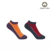 Peper Harow - Made In England Polka Women's Organic Trainer Socks Bundle - Berry & Denim In Multi