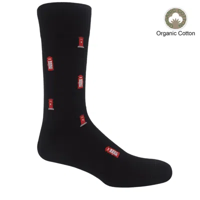 Peper Harow - Made In England Post Box Men's Socks – Black