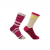 Peper Harow - Made In England Punch Elizabeth & Wine Katherine Women's Socks 2 Pack In Red