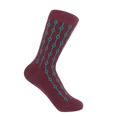 Peper Harow - Made In England Purple Beads Women's Socks – Maroon