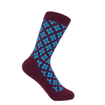 Peper Harow - Made In England Purple Clover Women's Socks – Maroon