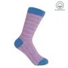 Peper Harow - Made In England Purple Dash Women's Socks - Lilac In Purple