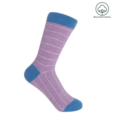 Peper Harow - Made In England Purple Dash Women's Socks - Lilac
