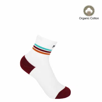 Peper Harow - Made In England Quarter Crew Organic Women's Sport Socks – White