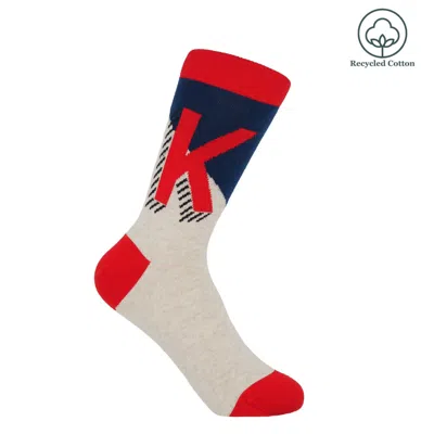 Peper Harow - Made In England Red Alphabet Women's Socks – K