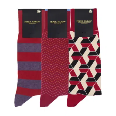 Peper Harow - Made In England Red Burgundy Men Bundle