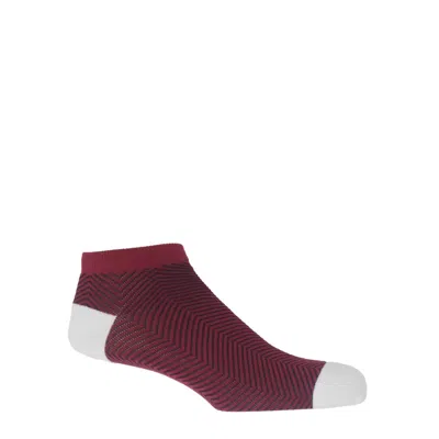 Peper Harow - Made In England Red Lux Taylor Men's Trainer Socks – Burgundy