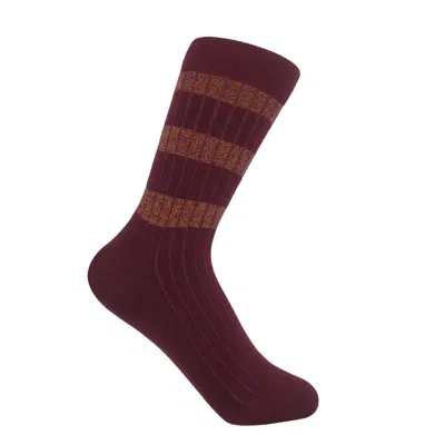 Peper Harow - Made In England Red Old School Women's Socks – Maroon