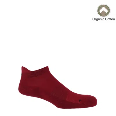 Peper Harow - Made In England Red Organic Men's Trainer Sport Socks – Burgundy