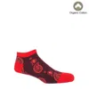 Peper Harow - Made In England Red Paisley Men's Trainer Socks – Burgundy