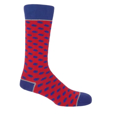 Peper Harow - Made In England Red Scarlet Disruption Men's Socks