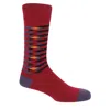 Peper Harow - Made In England Red Symmetry Organic Men's Socks In Red