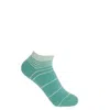 Peper Harow - Made In England Retro Stripe Women's Trainer Socks – Green