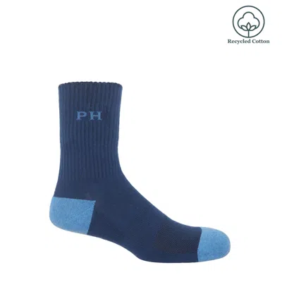 Peper Harow - Made In England Reversible Men's Sport Socks - Blue