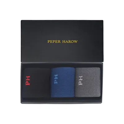 Peper Harow - Made In England Reversible Sport Men's Gift Box In Black/blue/gray