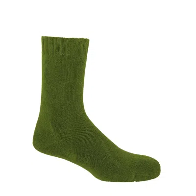 Peper Harow - Made In England Ribbed Cuff Men's Bed Socks – Green