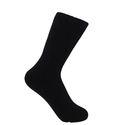 Peper Harow - Made In England Ribbed Cuff Women's Bed Socks – Black