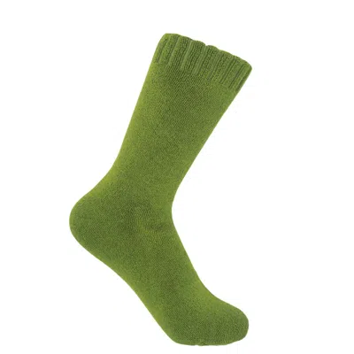 Peper Harow - Made In England Ribbed Cuff Women's Bed Socks – Green
