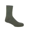 Peper Harow - Made In England Ribbed Men's Bed Socks - Grey