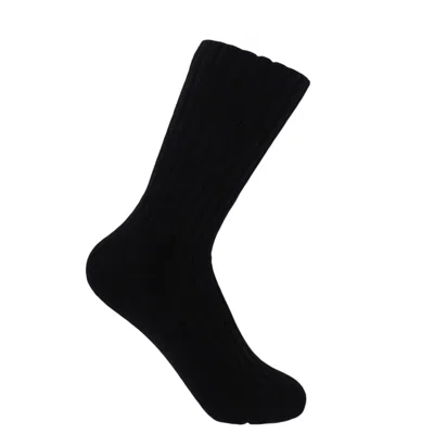 Peper Harow - Made In England Ribbed Women's Bed Socks - Black