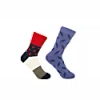 Peper Harow - Made In England Scarlet Mayfair & Navy Leaf Women's Socks 2 Pack In Women's