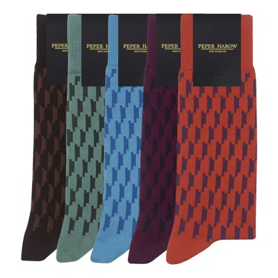 Peper Harow - Made In England Scooby Men's Socks - Bundle In Multi