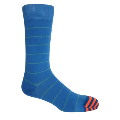 Peper Harow - Made In England Thin Stripe Men's Socks - Blue