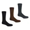 Peper Harow - Made In England Three Pack Essential Men's Socks - Neutral In Black/brown