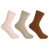 Peper Harow - Made In England Three Pack Essential Women's Socks - Neutral In Beige/brown/white