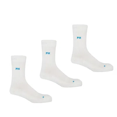 Peper Harow - Made In England Three Pack Men's Sport Socks – White