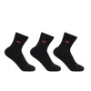 Peper Harow - Made In England Three Pack Quarter Recycled Women's Sport Socks – Black