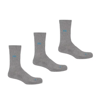Peper Harow - Made In England Three Pack Recycled Men's Sport Socks – Grey In Gray