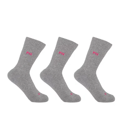 Peper Harow - Made In England Three Pack Recycled Women's Sport Socks – Grey